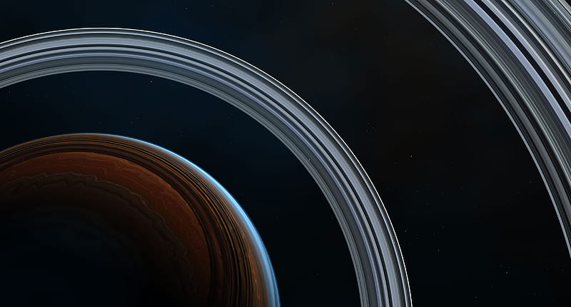 Rings Space , abstract, space, HD wallpaper