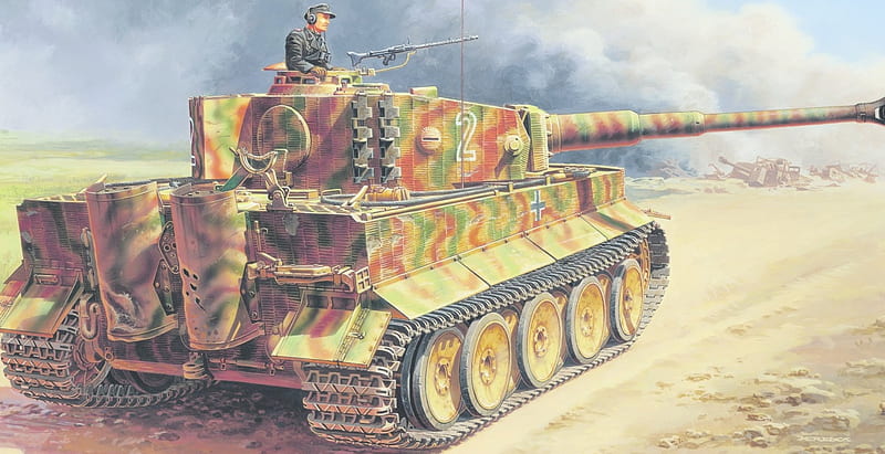 Panzer VI (Tiger Tank), German Tanks, Panzers, Tiger Tank, Panzer VI, Art, World War Two Art, World War Two, HD wallpaper