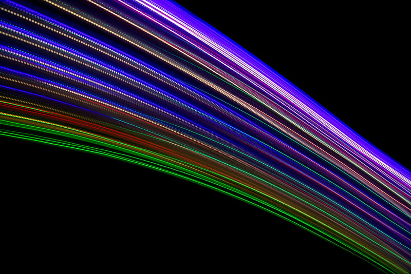 lines, stripes, neon, light, colorful, HD wallpaper