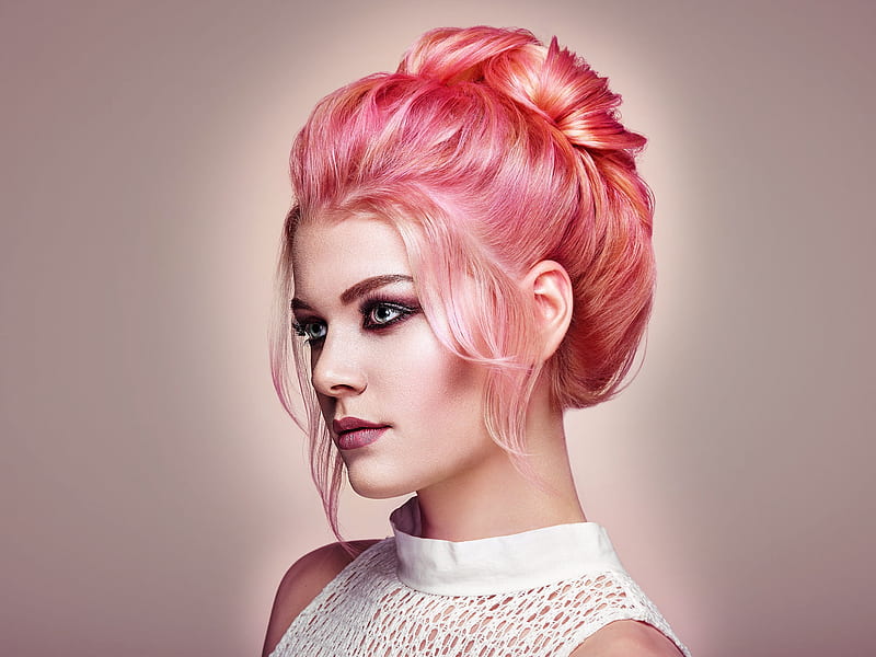 Models, Model, Face , Pink Hair, HD wallpaper