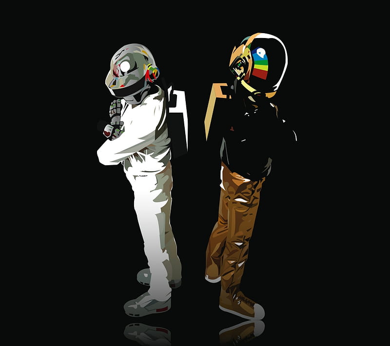 Daft Punk, art, darkdroid, dubstep, electronic, music, robot, HD wallpaper