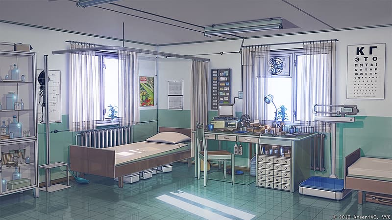 Anime, Room, Hospital, Everlasting Summer, HD wallpaper