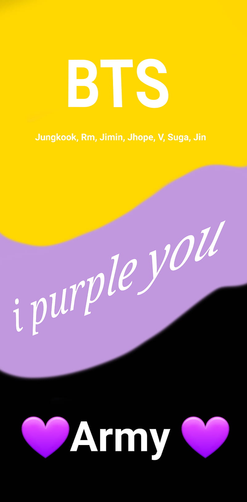 Bts, Names of members, Army, I purple you, HD phone wallpaper