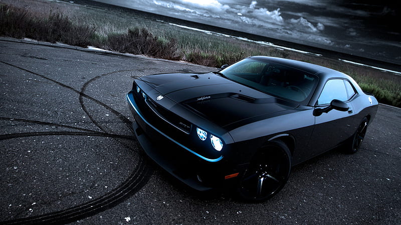Dodge Charger and Background, Dodge Charger Blue, HD wallpaper