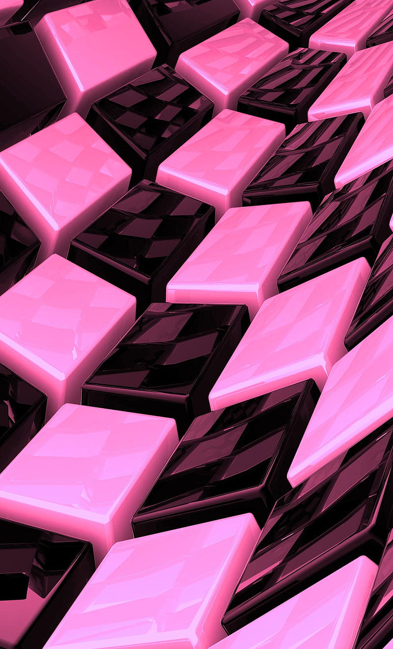 Black and Pink, color, cube, HD phone wallpaper | Peakpx