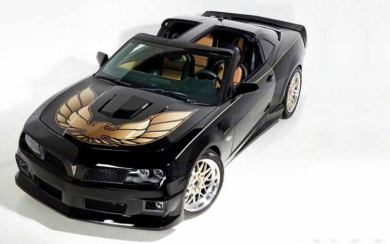 Pontiac Firebird TransAm, carros, Pontiac, vehicles, white background, black cars, HD wallpaper