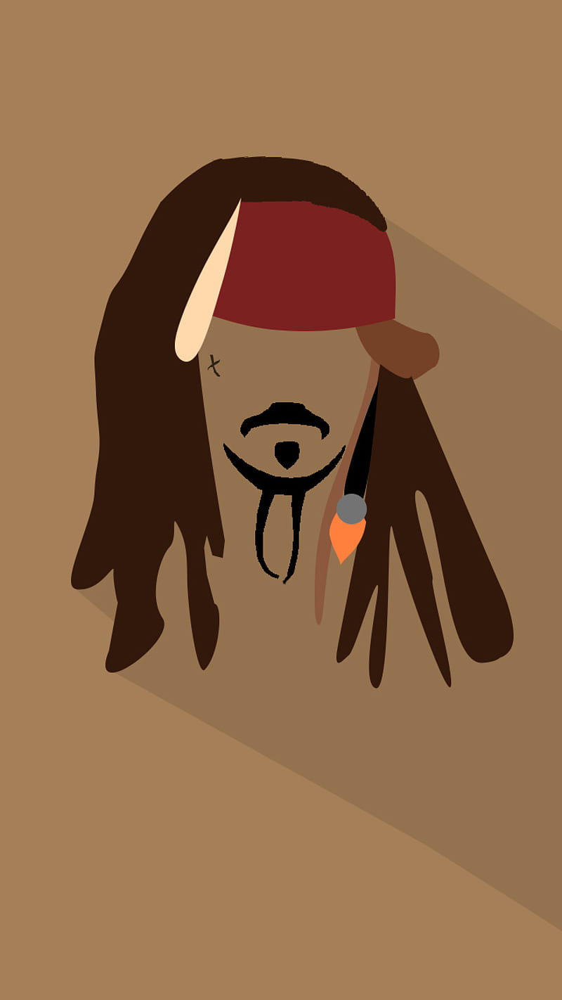 Jack Sparrow, pirate, pirate of the caribean, minimalism, desenho, HD phone  wallpaper | Peakpx