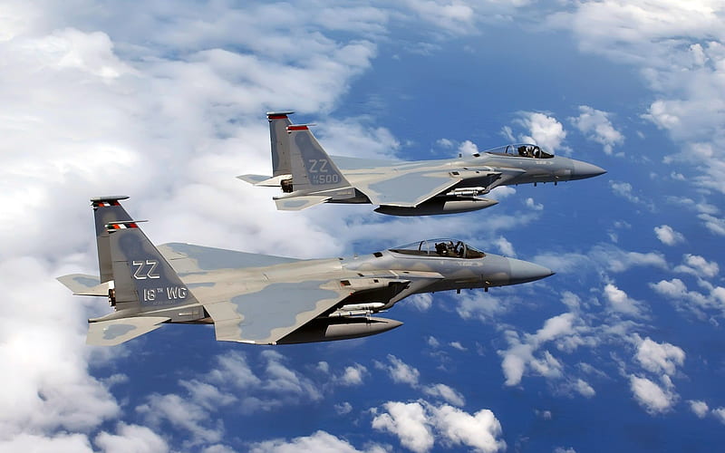 F-15C Eagle flies Over Okinawa-military aircraft, HD wallpaper
