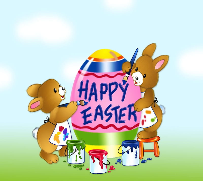 Happy Easter, holiday, occasions, HD wallpaper