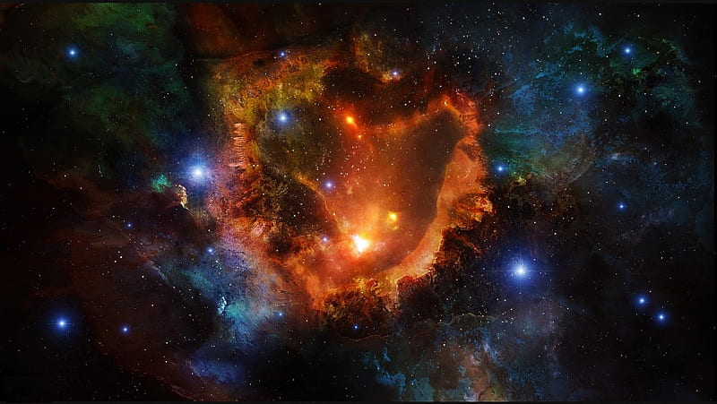 Space And Beautiful Nebula, HD wallpaper