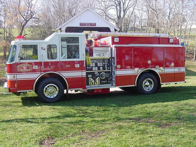 Firetruck, america, fire truck, usa, HD wallpaper