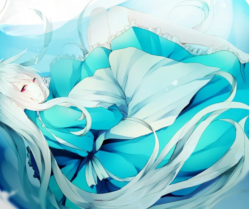 Mary Pretty Dress White Hair Bonito Woman Sweet Anime Beauty Long Hair Hd Wallpaper Peakpx