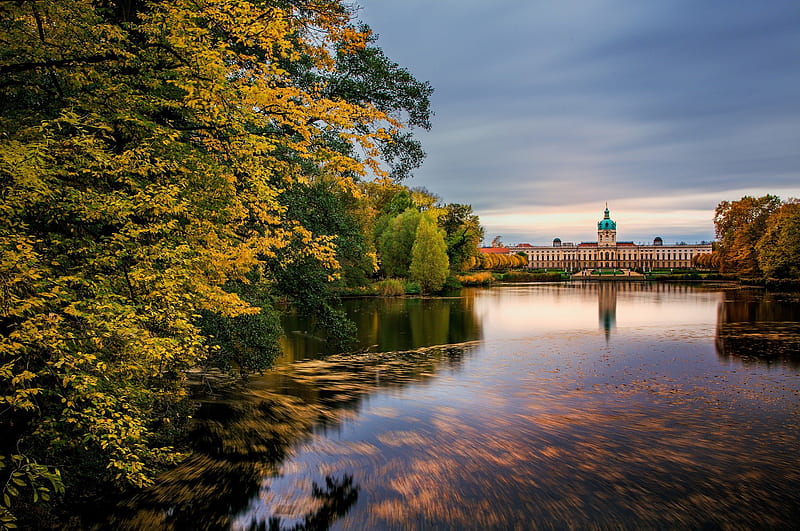 *** GERMANY - Berlin Charlottenburg Castle ***, building, architecture, germany, river, trees, HD wallpaper