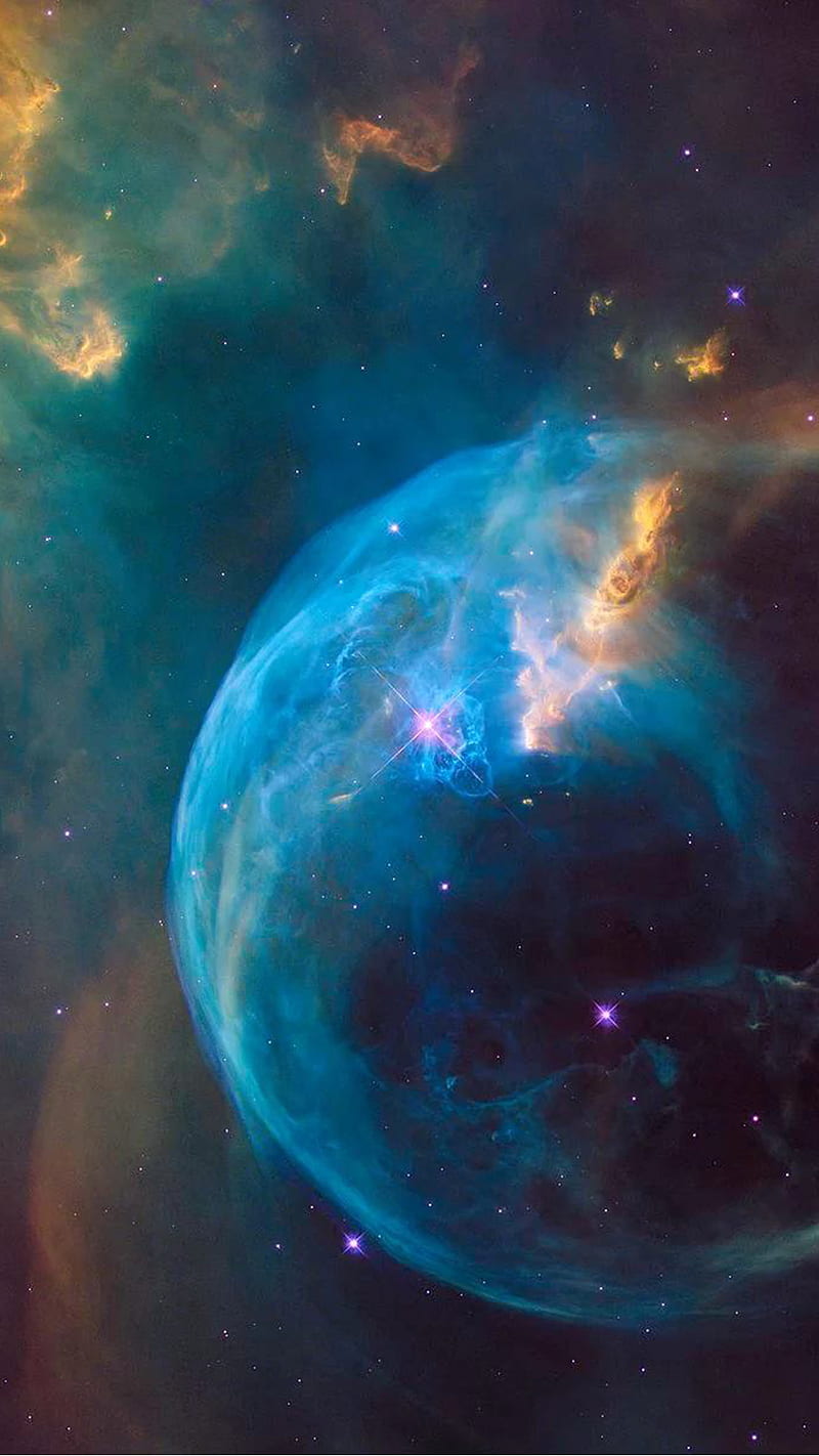Bubble Nebula, galaxy, nasa, science, space, HD phone wallpaper