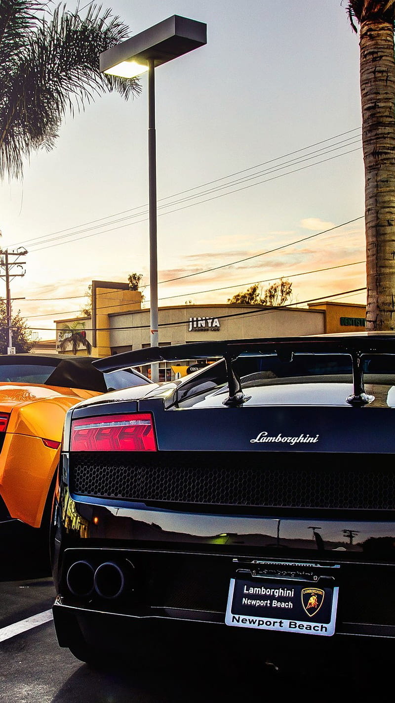 Lamborghini, black, yellow, HD phone wallpaper | Peakpx