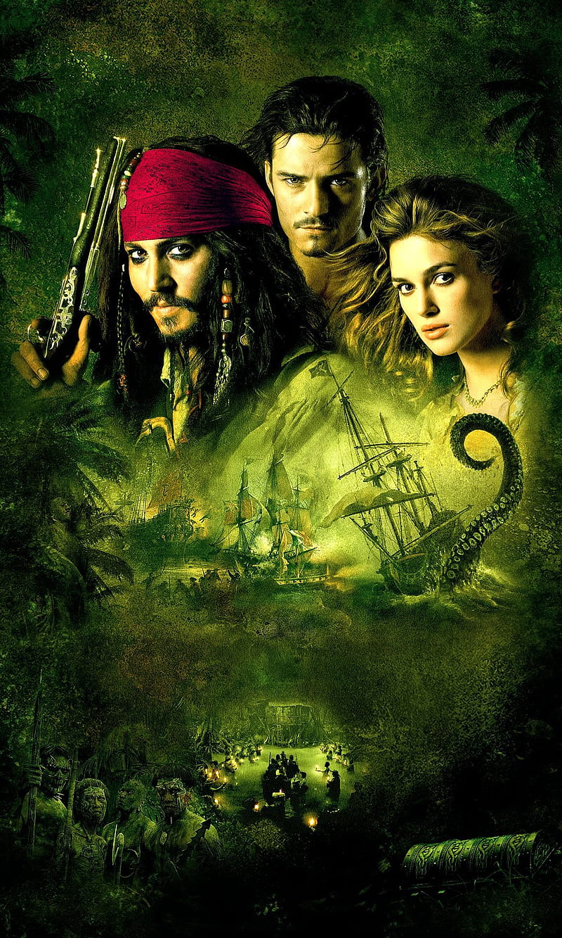 Pirates, art, fantasy, johnny depp, pirates of the caribbean, sea, ship, HD phone wallpaper
