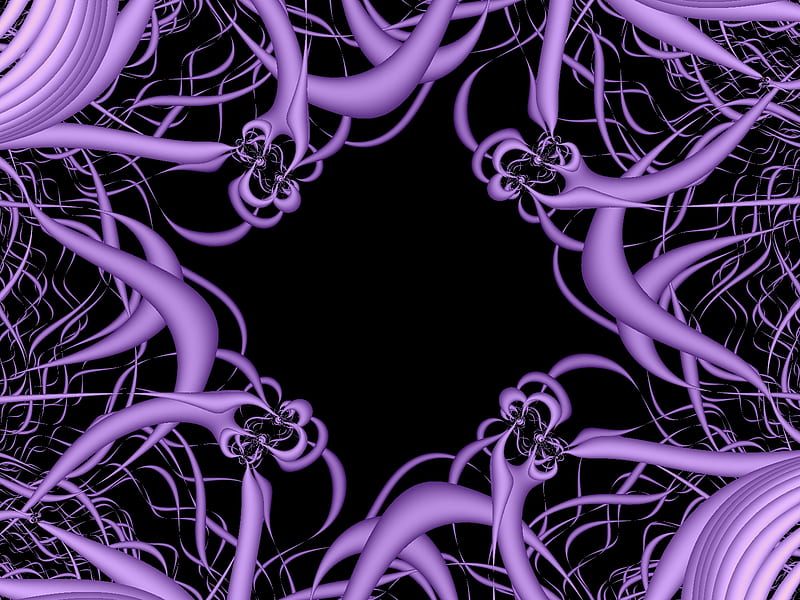 Purple Fractal Frame, center, opening, purple, fractals, surround, HD wallpaper