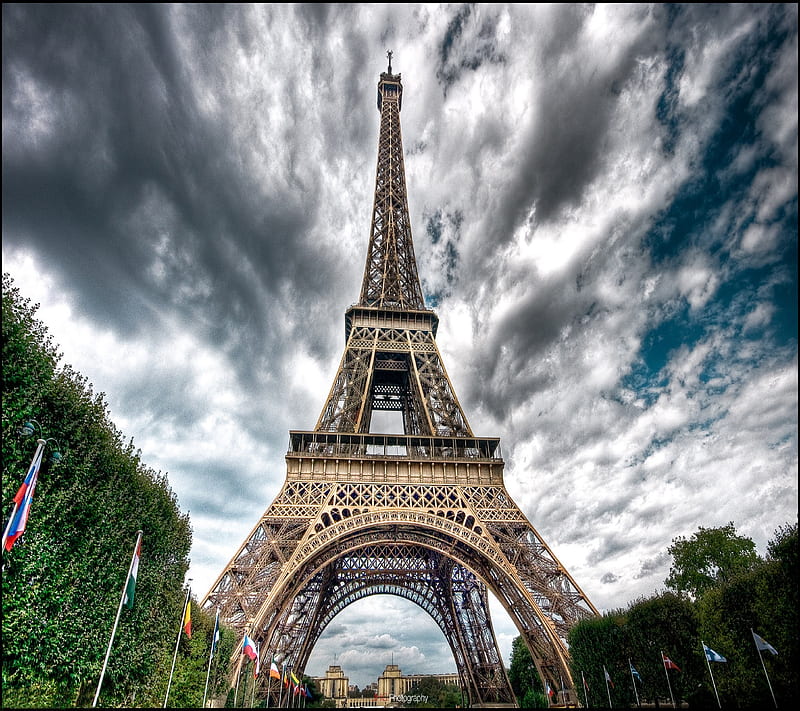 Eiffel Tower, family, trip, HD wallpaper