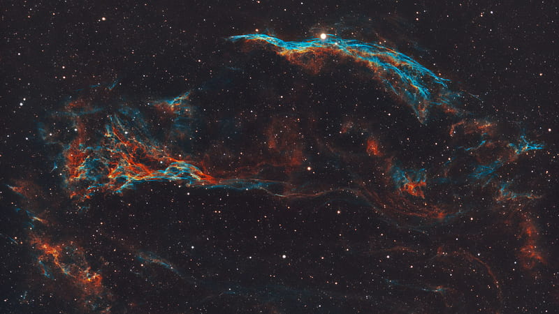 Red Blue Space Nebula Glow Black Sky Galaxy, HD wallpaper