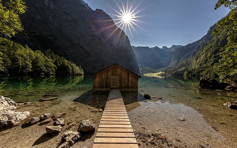 Berchtesgaden National Park Alps, summer travel, mountains, Germany, Europe, beautiful nature, HD wallpaper