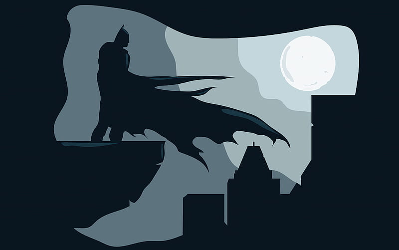 Batman Knight Minimal, batman, superheroes, artwork, artist, behance, HD wallpaper
