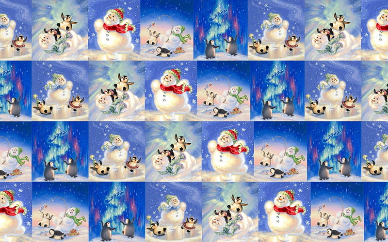 Winter collage, pattern, craciun, christmas, collage, winter, texture, paper, white, blue, HD wallpaper
