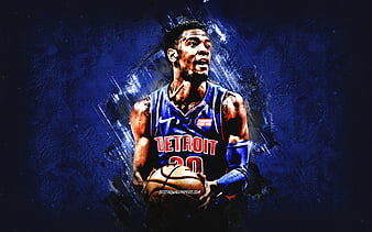 Jerami Grant, Detroit Pistons, NBA, American basketball player, blue ...