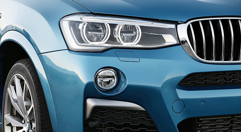 2016 BMW X4 M40i in Long Beach Blue Metallic Paint - Headlight , car, HD wallpaper