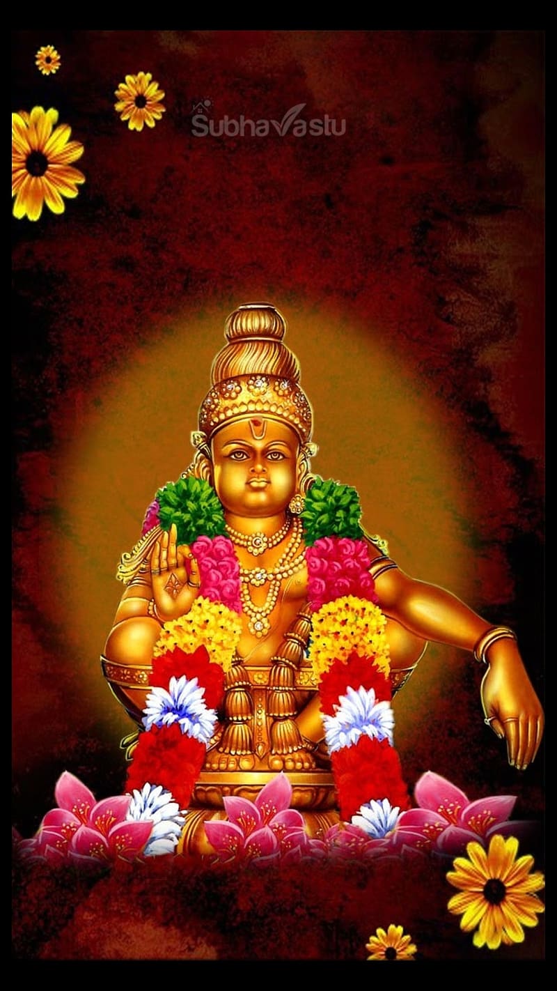 Ayyappa , Flower Garland, lord, god, manikandan, HD phone wallpaper
