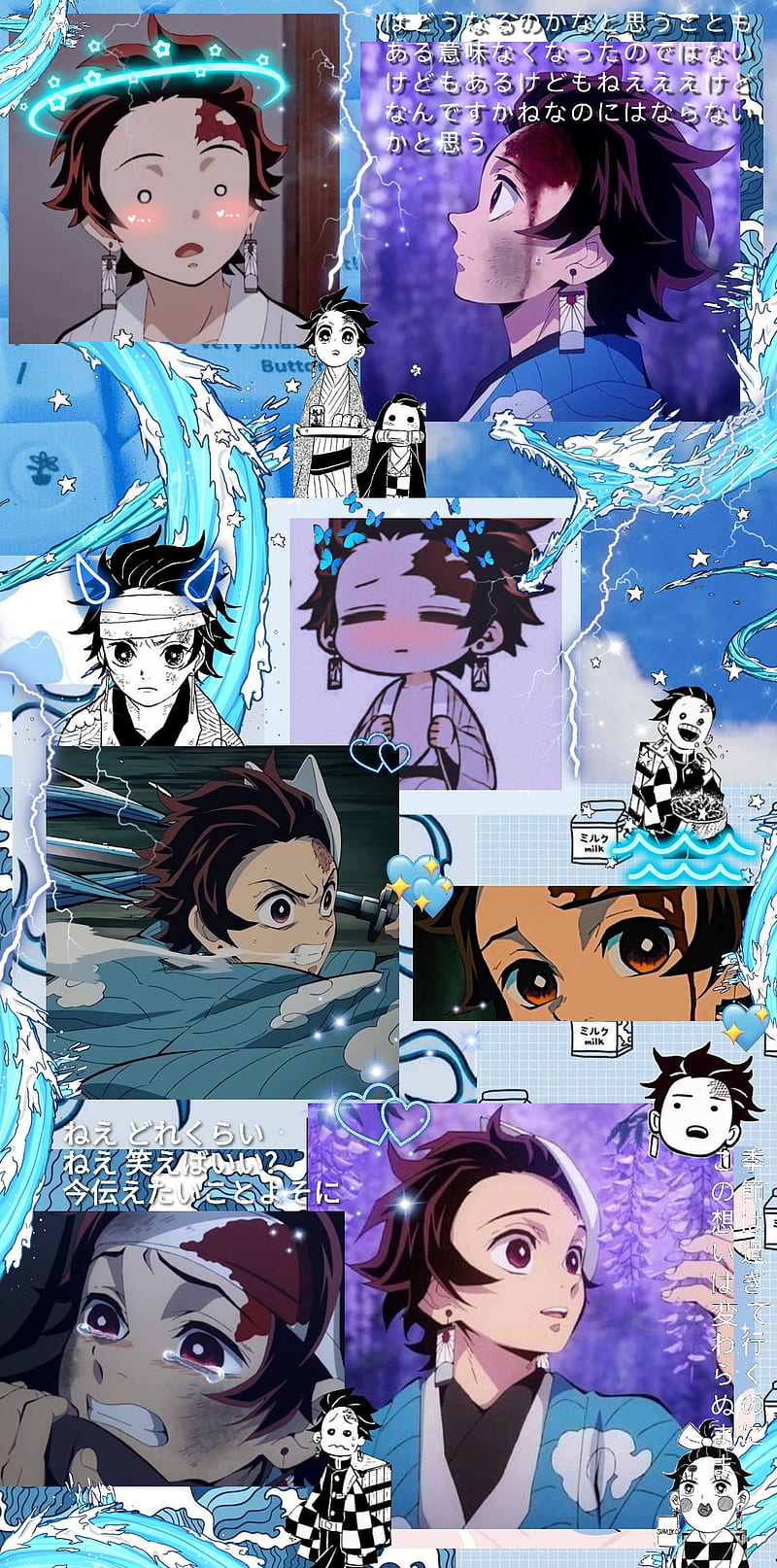 Tanjiro Kamado Aesthetic Blue Demon Slayer Kimetsu No Yaiba Anime Hd Mobile Wallpaper Peakpx