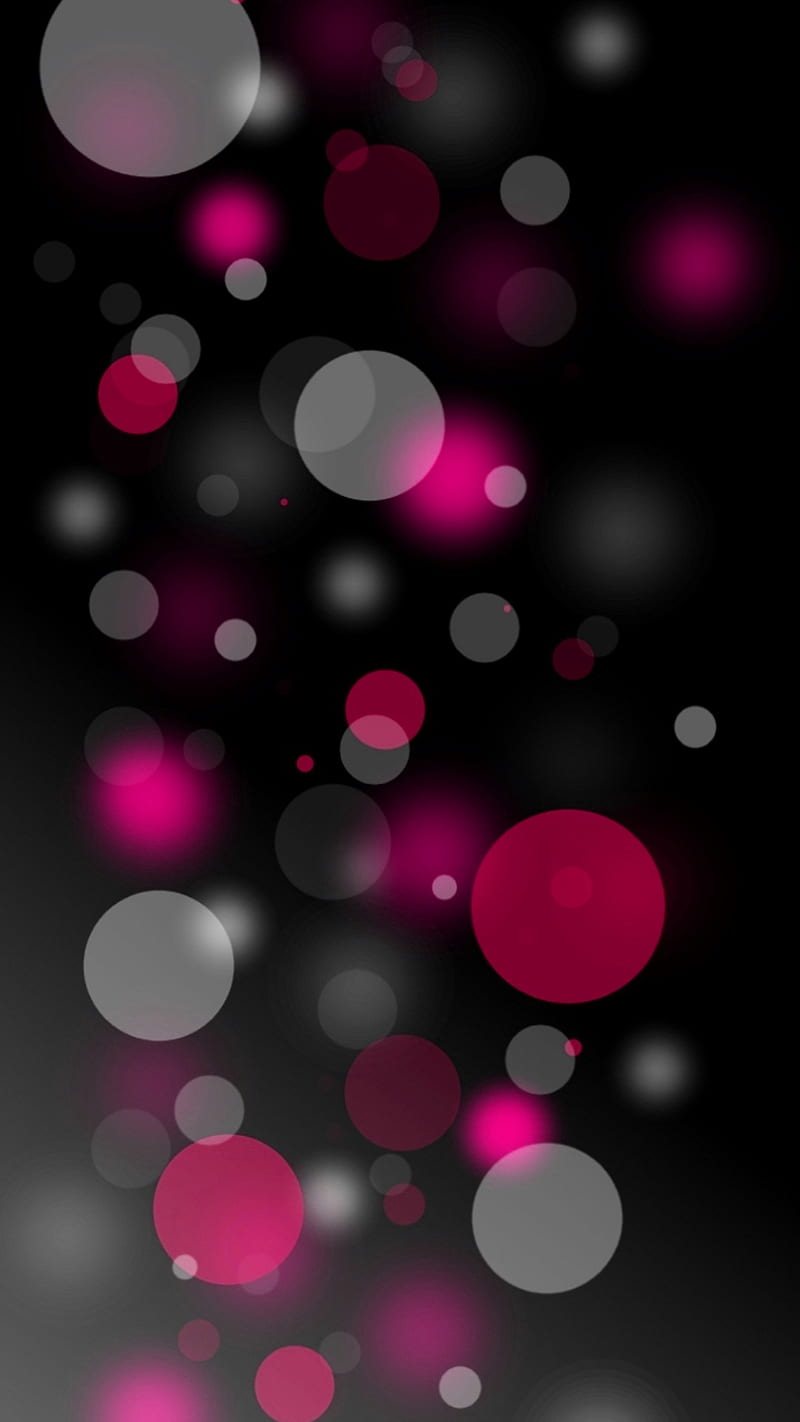 Pink dots, circle, gray, bubble, desenho, HD phone wallpaper | Peakpx