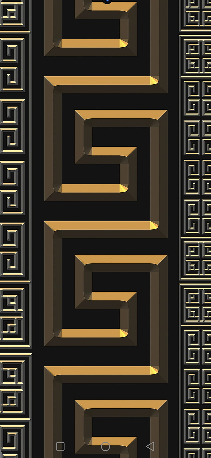gold versace logo border