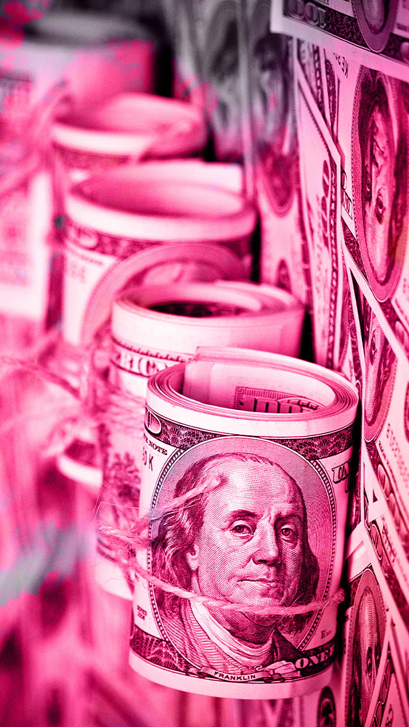 Dolars , dolar, dolares, dollars, fucsia, money, pink, richrose, HD phone wallpaper