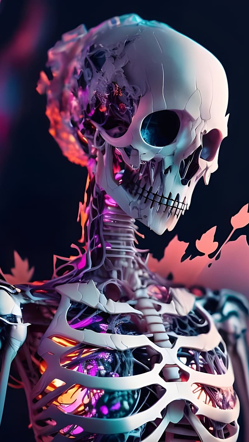 Jio Phone Ma, Animated Skeleton, animated, skeleton, HD phone wallpaper
