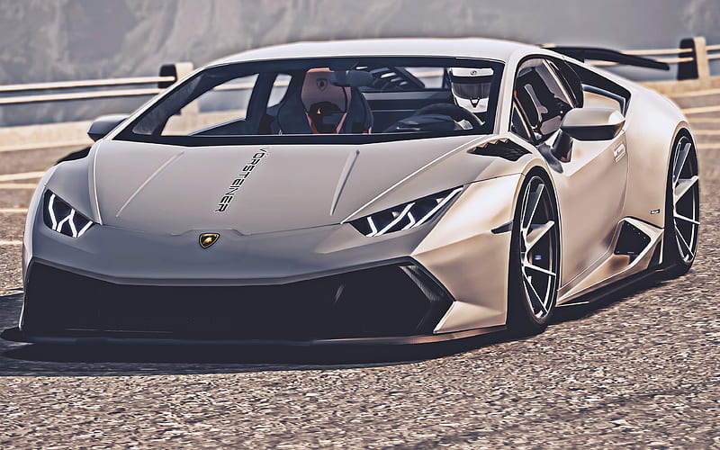 Vorsteiner, tuning, Lamborghini Huracan, hypercars, 2019 cars, gray Huracan, italian cars, Lamborghini, HD wallpaper