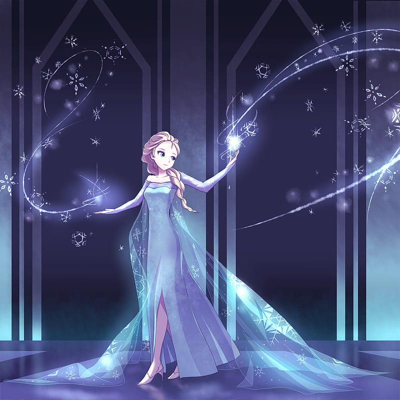 Frozen (movie), dress, blue dress, HD phone wallpaper