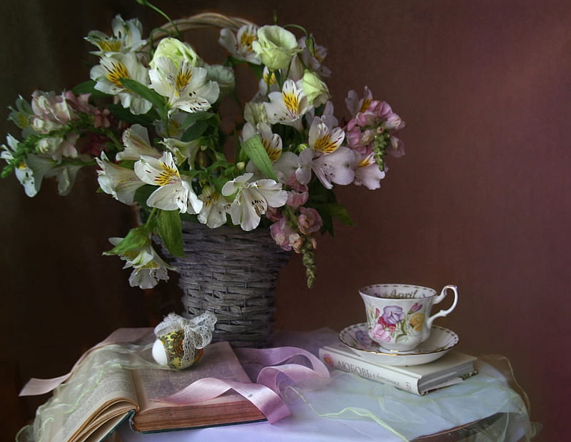 * alstroemeria *, vida, todavía, flor, flores, naturaleza, Fondo de