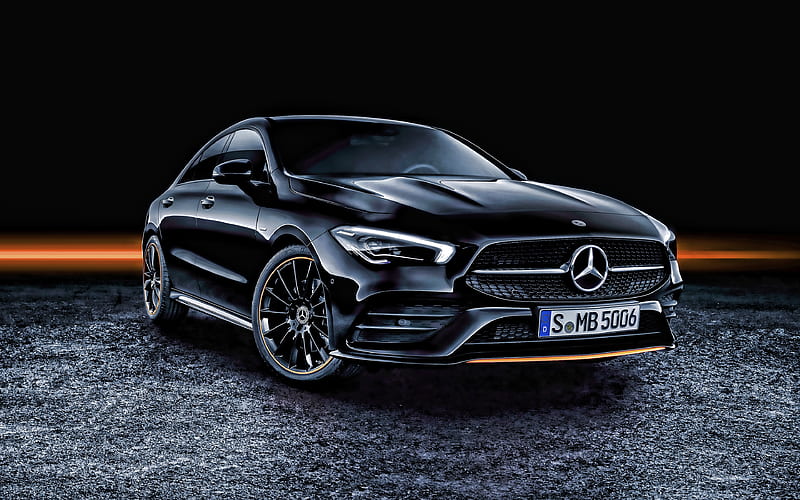Mercedes-Benz CLA 250 AMG, tuning, 2019 cars, Line Edition, black CLA, german cars, Mercedes, HD wallpaper