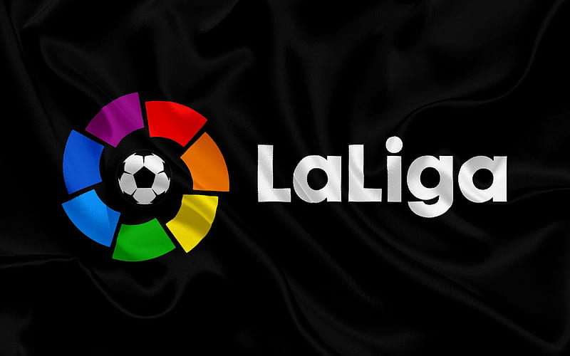 La Liga, Spain, emblem, La Liga logo, Spanish Football Championships, football, HD wallpaper