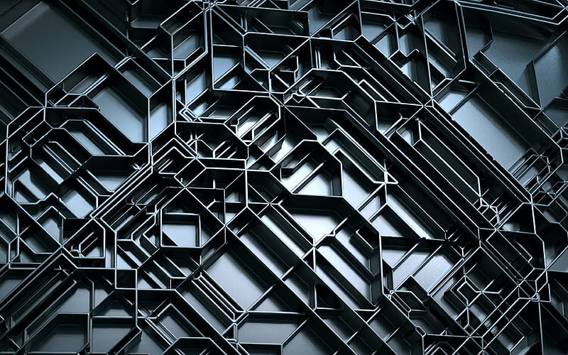 maze textures 3D textures, maze patterns, metal backgrounds, macro, backgrounds with maze, HD wallpaper