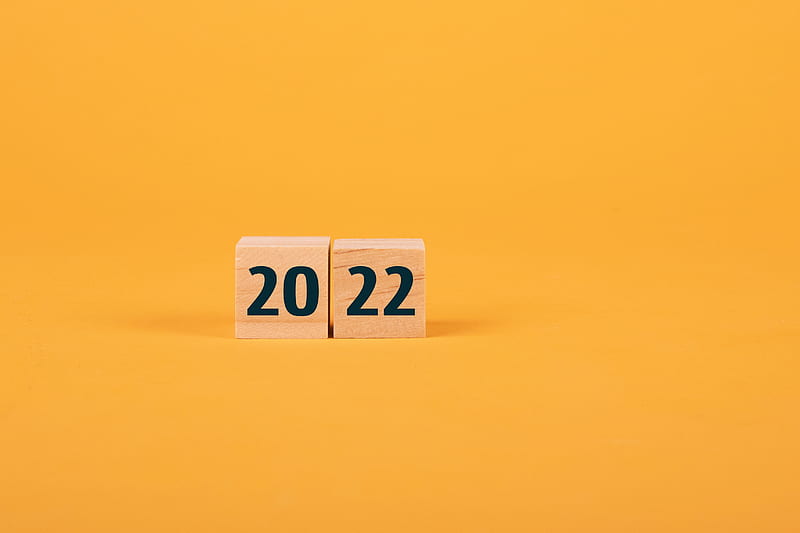 2022, new year, number, numbers, cubes, HD wallpaper