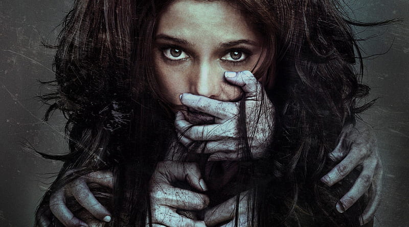 captured by Fears, spirit, ghost, paranormal, girl, dark, scary, woman, HD wallpaper