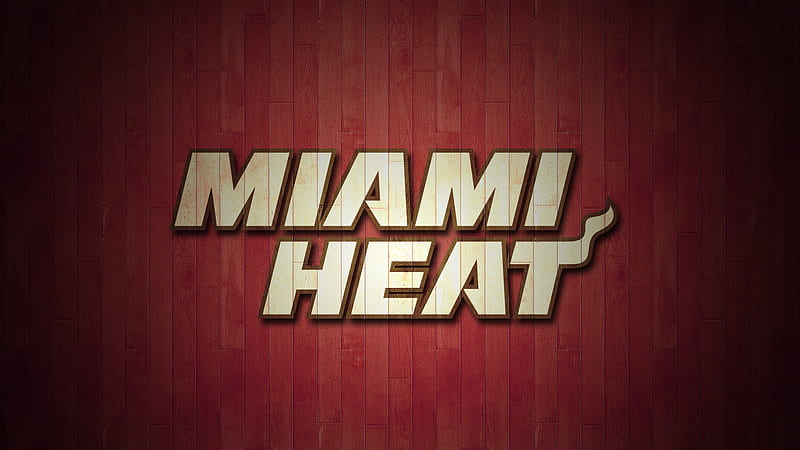 Miami Heat Logo In Red Background Basketball Sports, HD wallpaper
