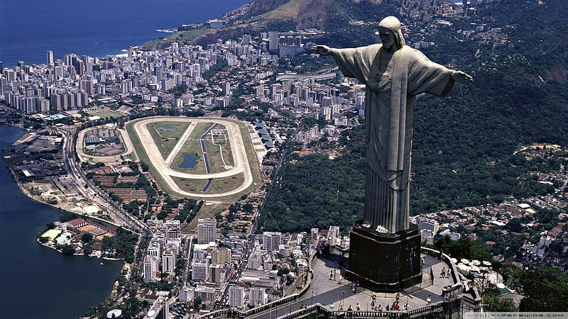 Christ The Redeemer, architecture, city, statue, South America, Brazil, Rio, HD wallpaper