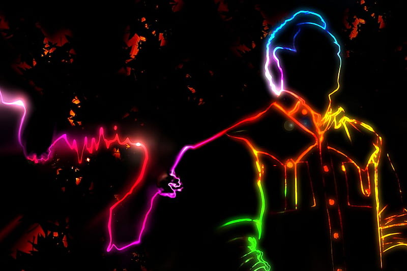 Neon Man, neon, man, cool, HD wallpaper | Peakpx