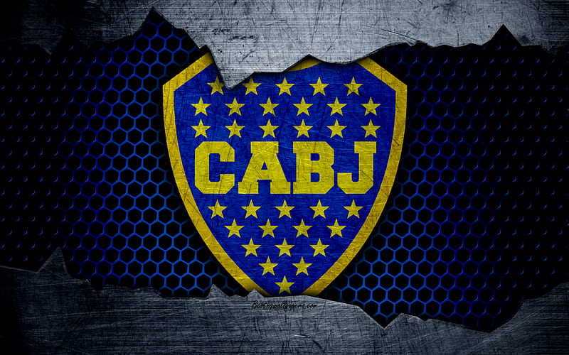 Boca Juniors Superliga, logo, grunge, Argentina, soccer, football club, metal texture, art, Boca Juniors FC, HD wallpaper