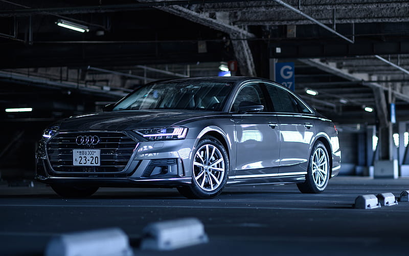 Audi A8 parking, 2020 cars, luxury cars, 2020 Audi A8, german cars, Audi, HD wallpaper