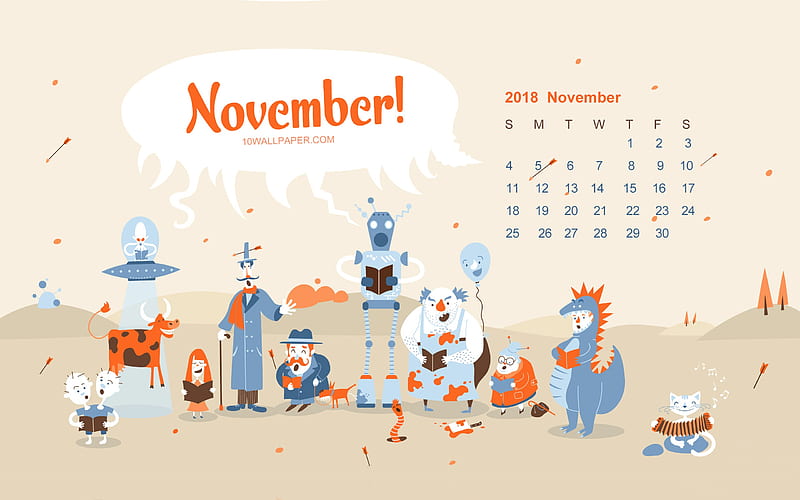 Autumn Choir October 2018 Calendars, HD wallpaper