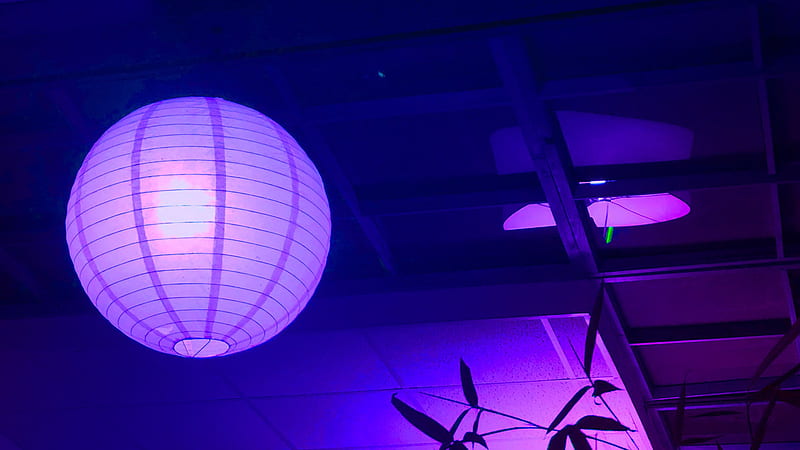 Round Pendant Lamp Purple Aesthetic, HD wallpaper