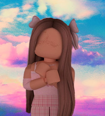 Roblox cute girl, cat, happy, little, pretty, HD phone wallpaper